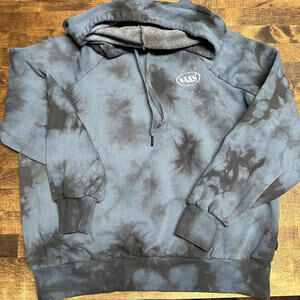 2/$30 Vans XS Blue black Tie Dye Hoodie Sweater Surf Skate Street Cosmic Punk